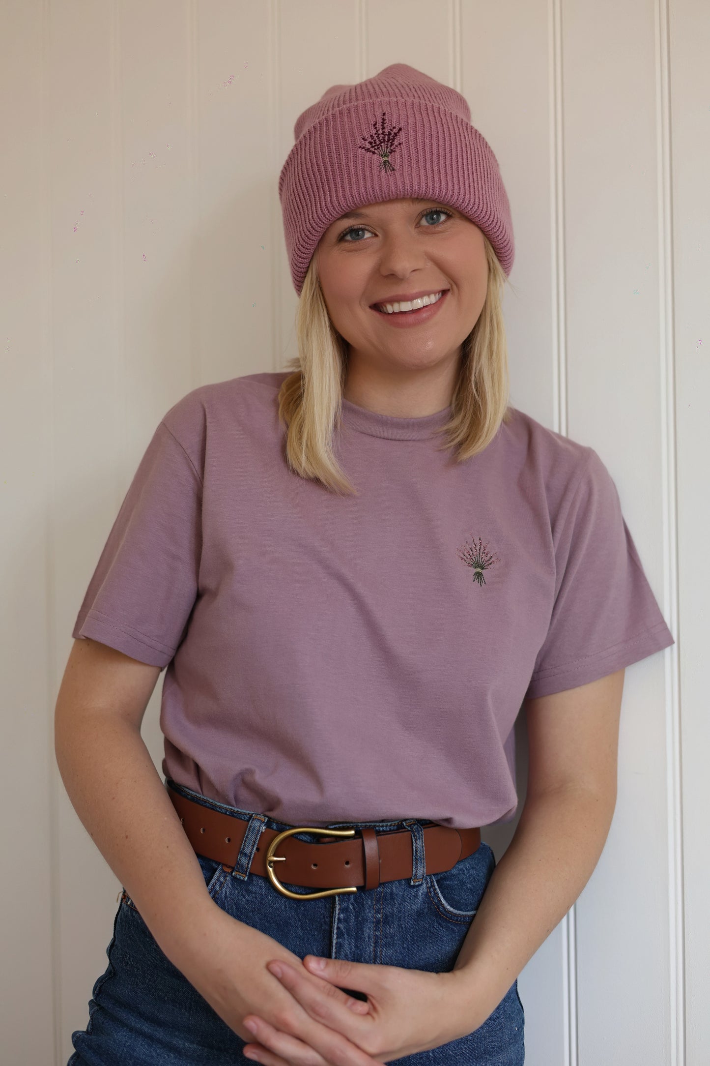 Embroidered AP T-Shirt - Highland Heather