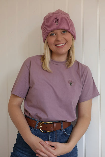 Embroidered AP T-Shirt - Highland Heather