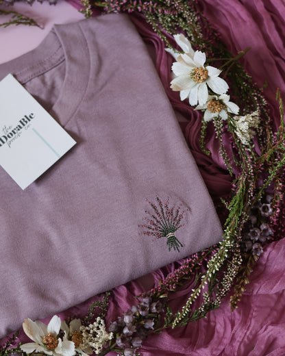 Embroidered AP T-Shirt - Highland Heather