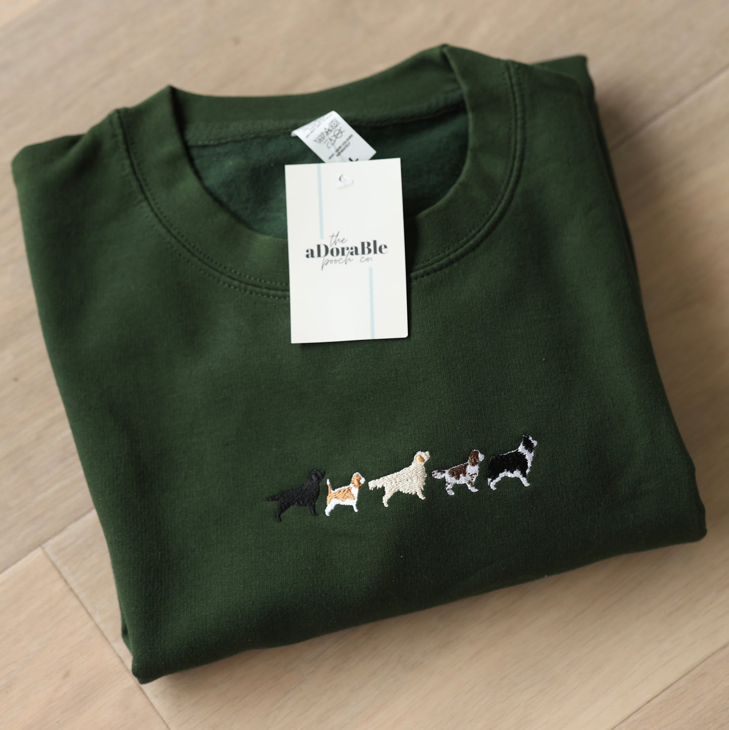 Embroidered Signature Sweatshirt - Working Breed - Forest Green - SAMPLE - Large