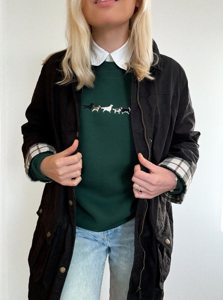 Embroidered Signature Sweatshirt - Working Breed - Forest Green