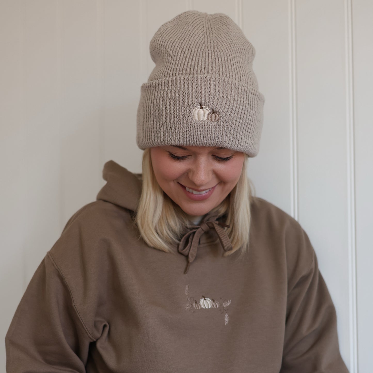 Classic Beanie - Pumpkin Farm - Stone