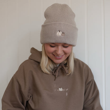 Classic Beanie - Pumpkin Farm - Stone