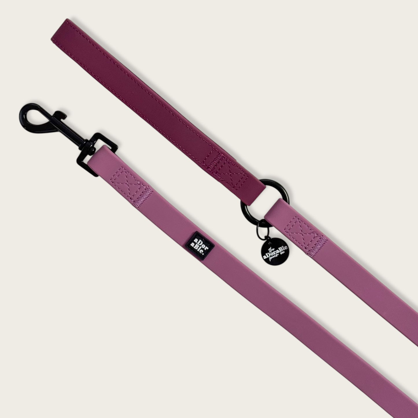 HydroFlex™ Two-tone Waterproof Dog Lead - Mauve