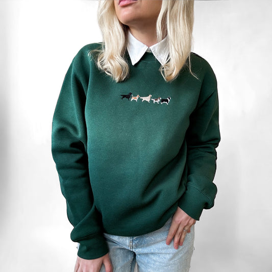 Embroidered Signature Sweatshirt - Working Breed - Forest Green