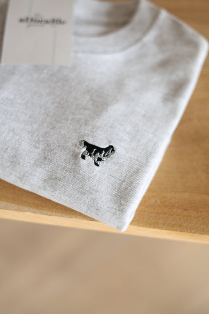 Embroidered Cocker Spaniel T-Shirt - Ash Grey - Sample - Multiple Sizes