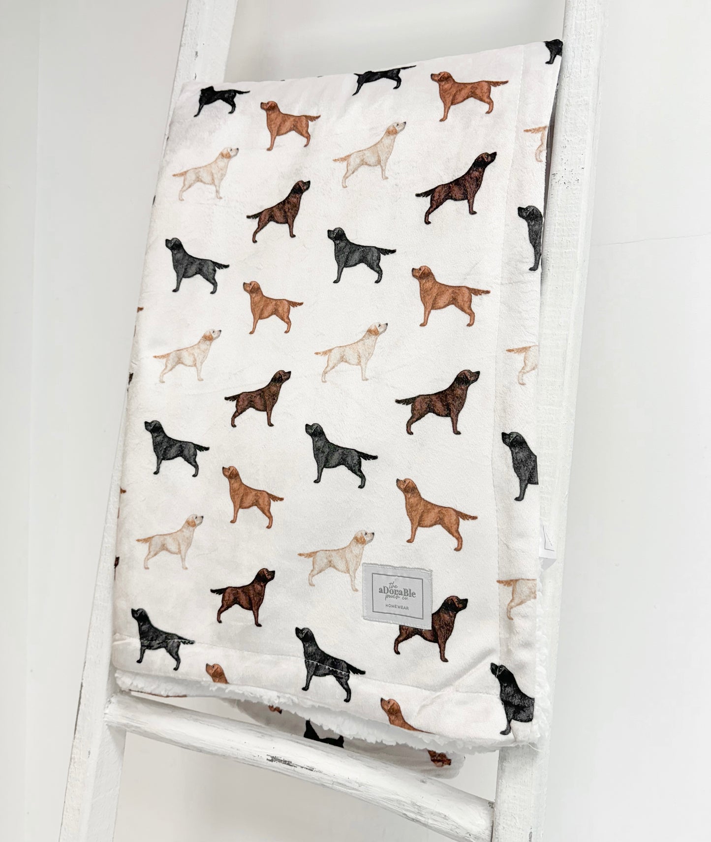 Supersize Soft Blanket - Watercolour Labradors