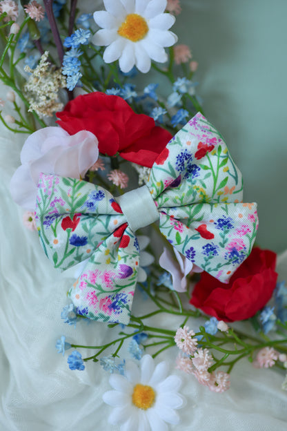 Dog Sailor Bow Tie - Wildflower Meadow
