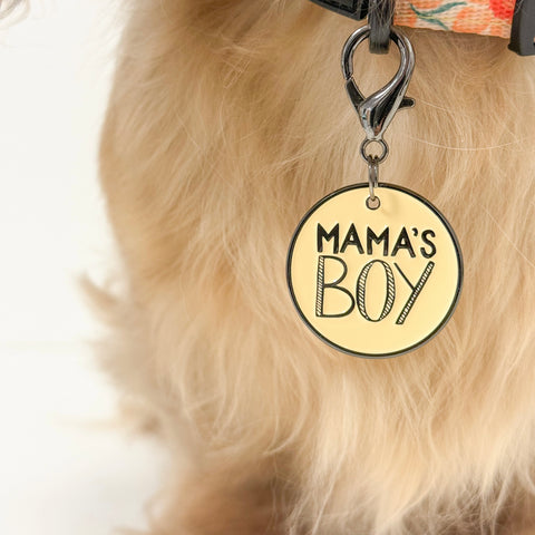 Dog Charm - Mama's Boy - Lemon Sherbet