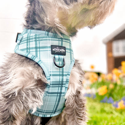 Adjustable Harness - LUXE Frosted Mint Plaid