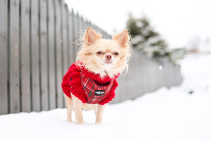 Adjustable Harness - LUXE Berry Red Plaid