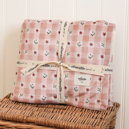 Dog & Puppy Bed Blanket - Blushing Blossoms
