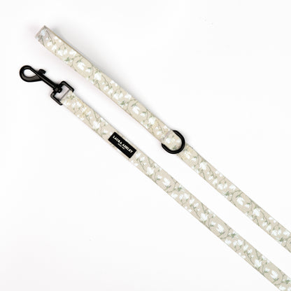 Magnolia Grove Laura Ashley fabric dog lead on white background