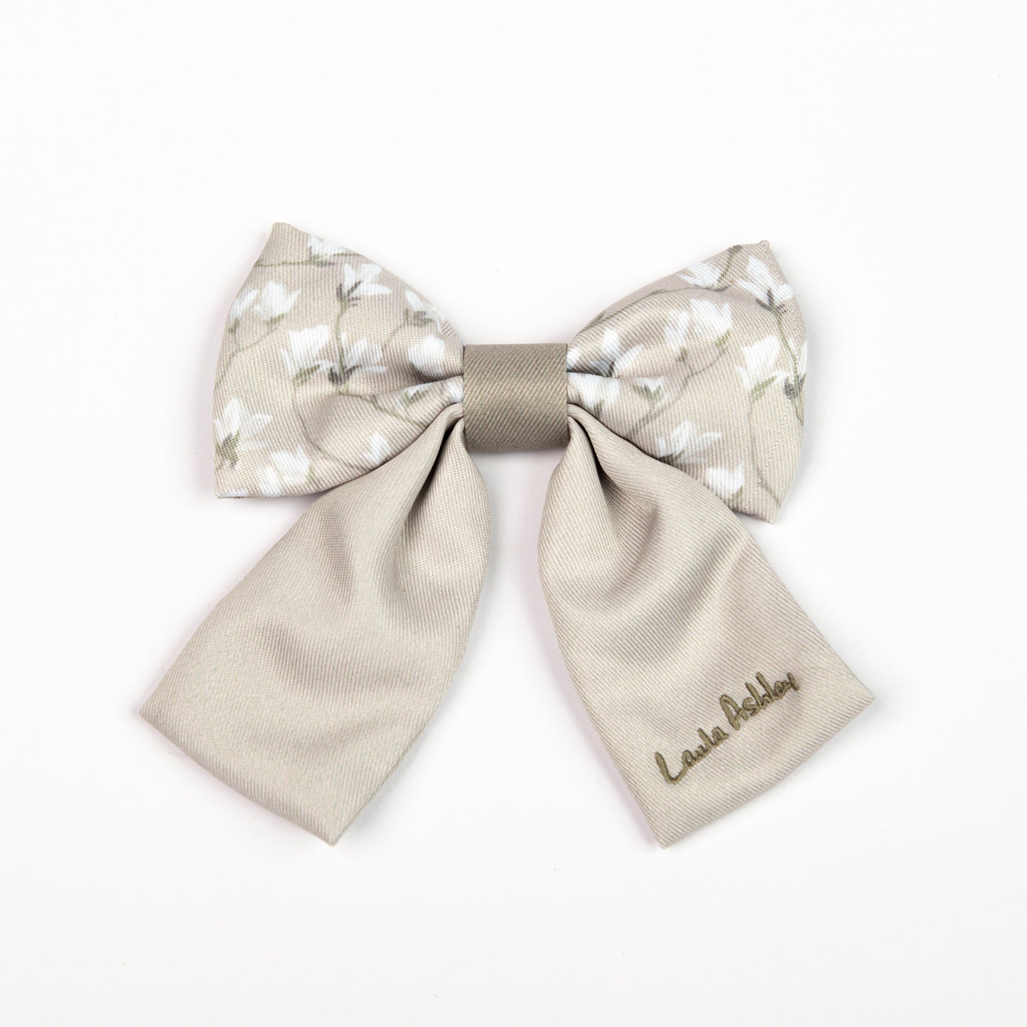 Large dog sailor bow tie in Magnolia Grove design on a white background