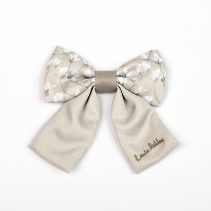 Large dog sailor bow tie in Magnolia Grove design on a white background