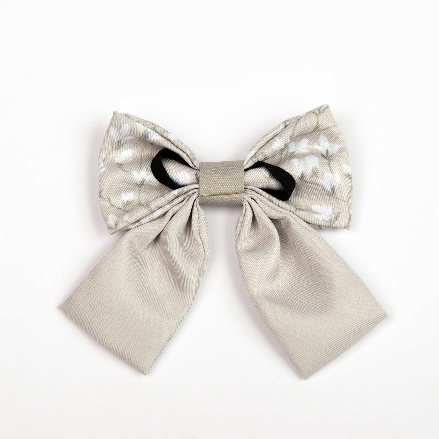 Beige dog sailor bow tie on a white background