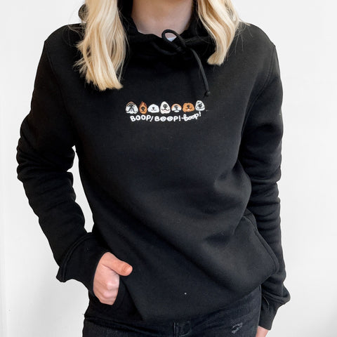 Embroidered Organic Hoodie - The aDoraBle Pooch Co x Boop My Nose - Boop! - Black