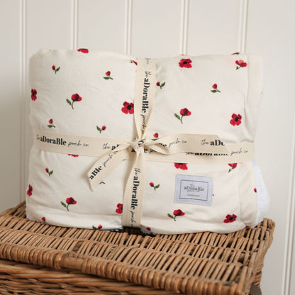 Extra Large Dog Blanket - Painted Poppies (seconds) - The aDoraBle Pooch Company