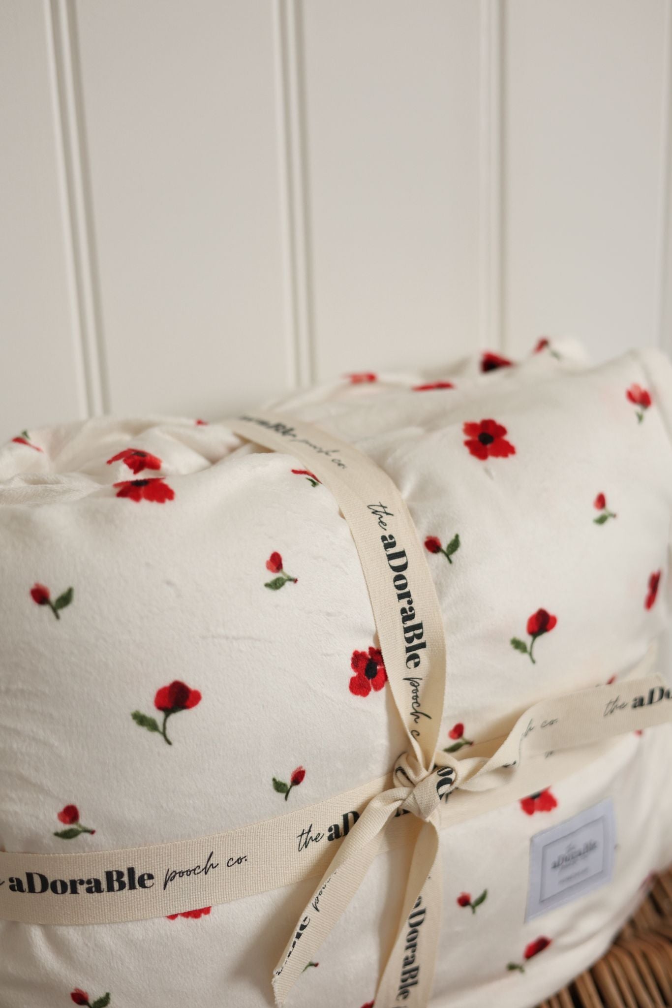 Extra Large Dog Blanket - Painted Poppies (seconds) - The aDoraBle Pooch Company