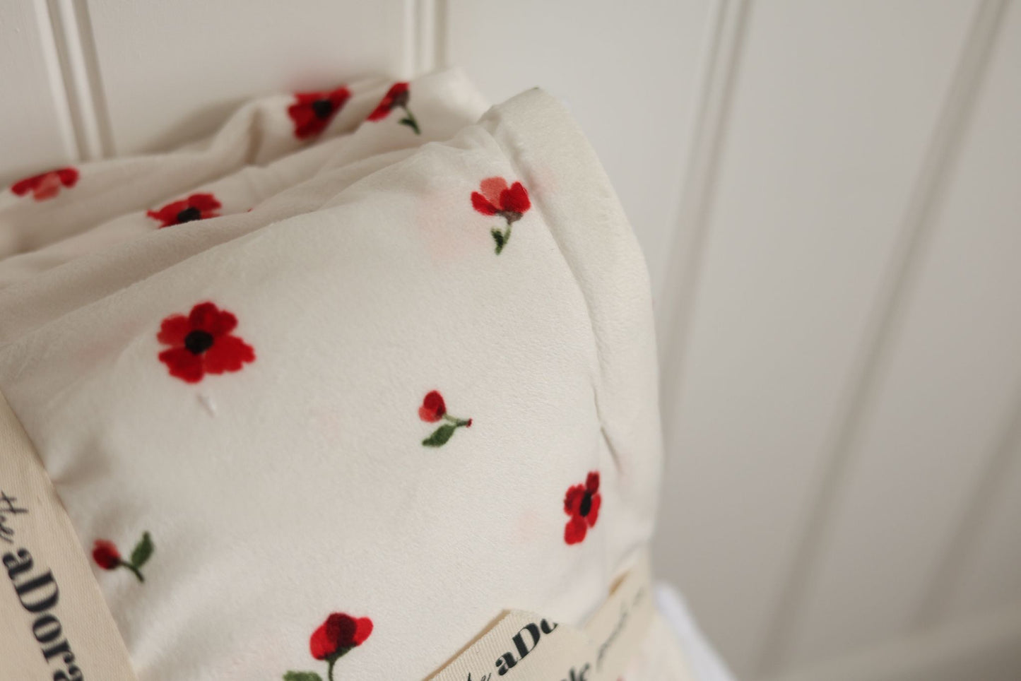 Extra Large Dog Blanket - Painted Poppies (seconds) - The aDoraBle Pooch Company