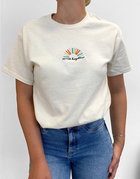Embroidered AP T-Shirt - Seafoam Sunset - Better Together