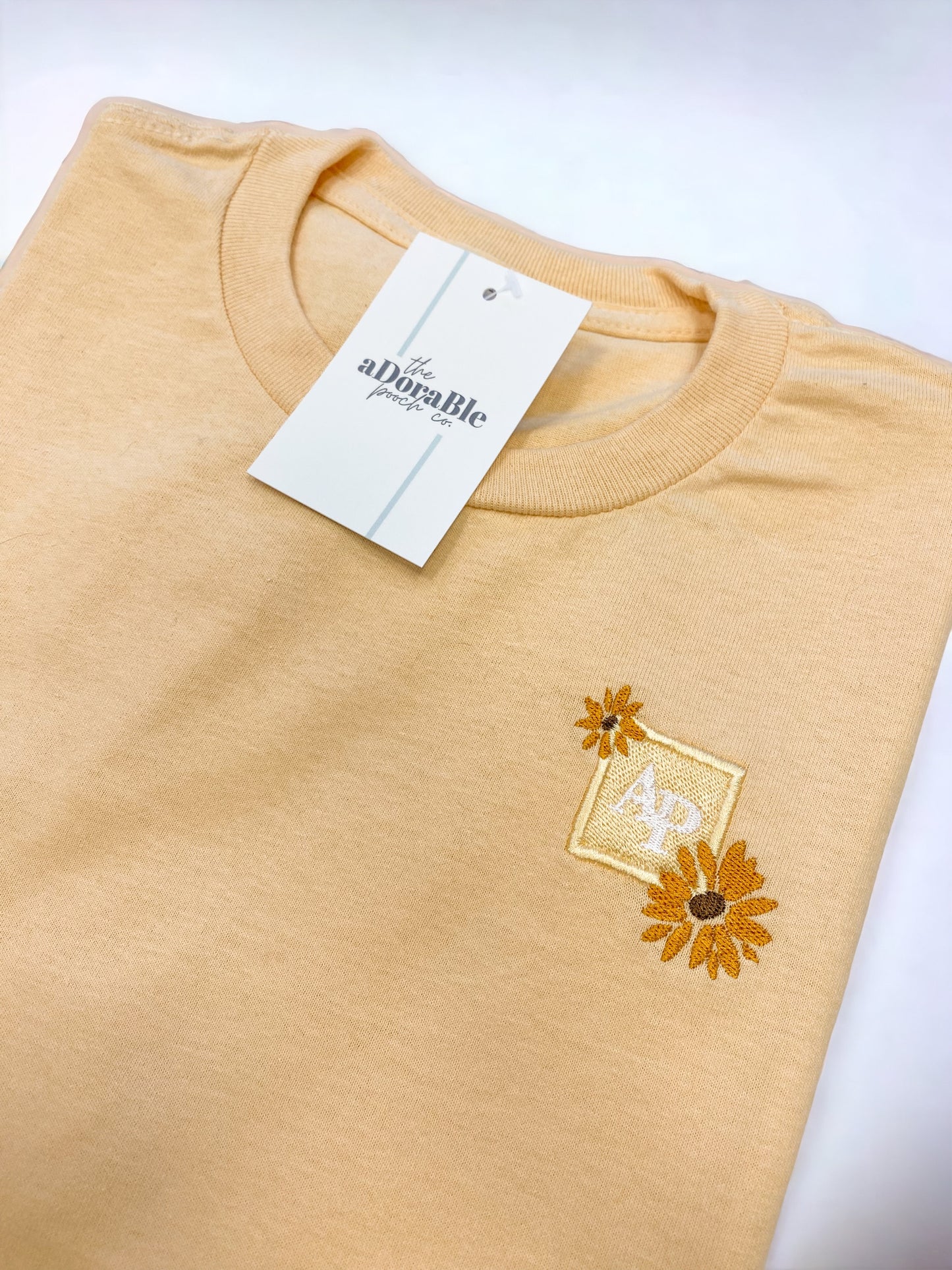 Embroidered AP T-Shirt - Sunflower Meadow