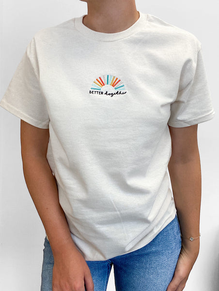 Embroidered AP T-Shirt - Seafoam Sunset - Better Together