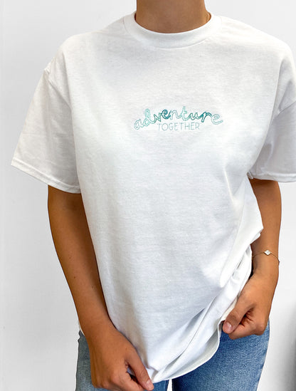 Embroidered AP T-Shirt - Seafoam Sunset - Adventure Together