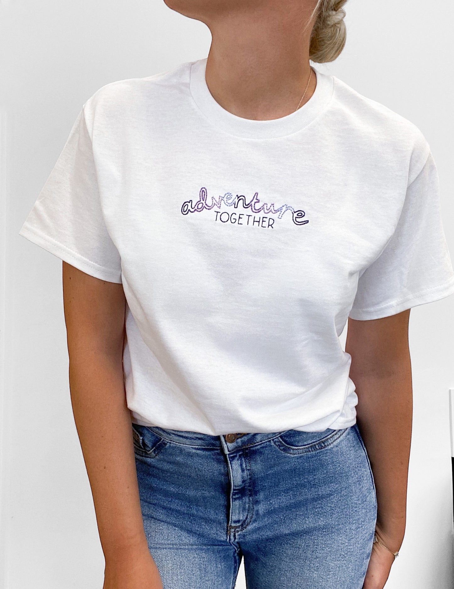 Embroidered AP T-Shirt - Violet Dusk - Adventure Together