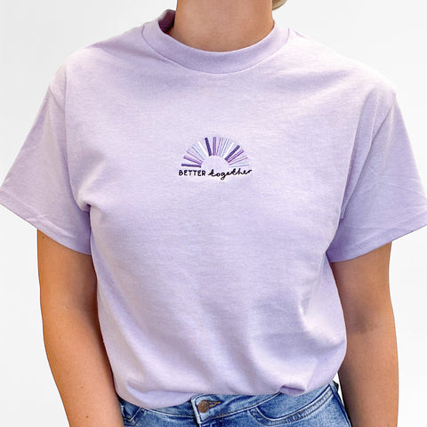 Embroidered AP T-Shirt - Violet Dusk - Better Together