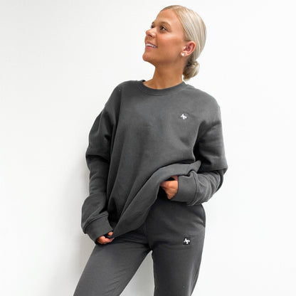 Embroidered Sweatshirt - Classic Collection - Charcoal