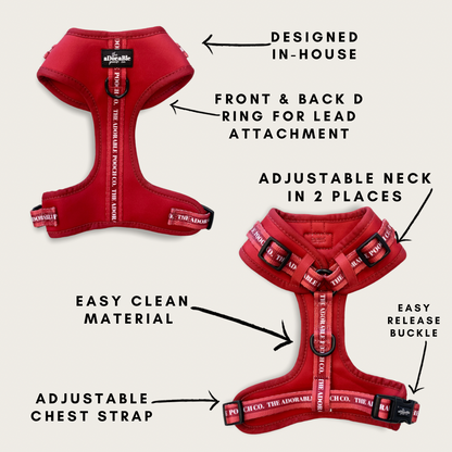 Adjustable Harness - Classic Collection - Goji Berry Red