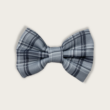 Bow Tie - LUXE Dove Grey Plaid