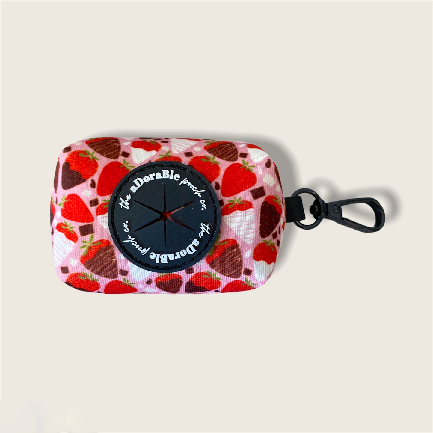 Poop Bag Holder - Strawberry Delight