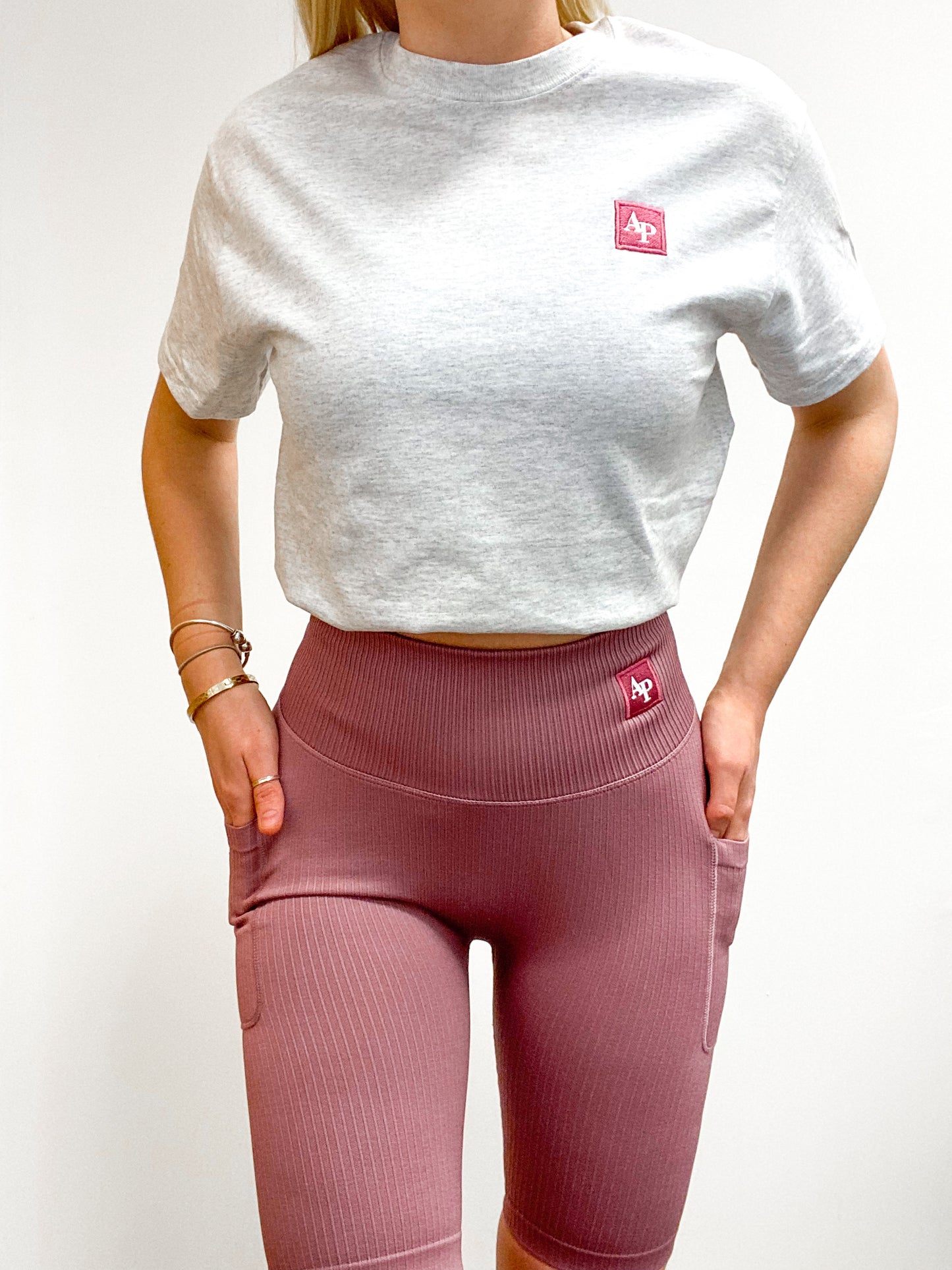 Embroidered T-Shirt - Classic Collection - Dusty Rose