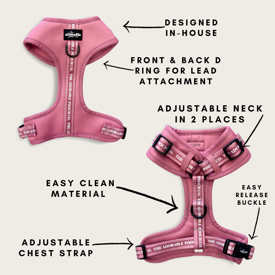 Adjustable Harness - Classic Collection - Dusty Rose