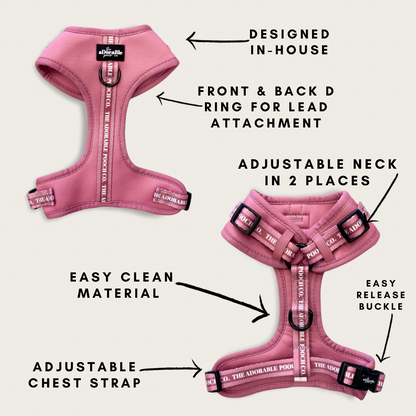 Adjustable Harness - Classic Collection - Dusty Rose