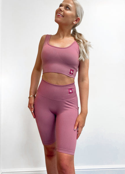 Ribbed Sports Bra - Classic Collection - Dusty Rose