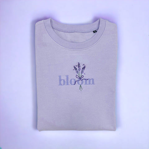 Embroidered Basic Sweat - Lavender Haze