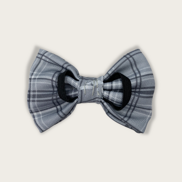 Bow Tie - LUXE Dove Grey Plaid