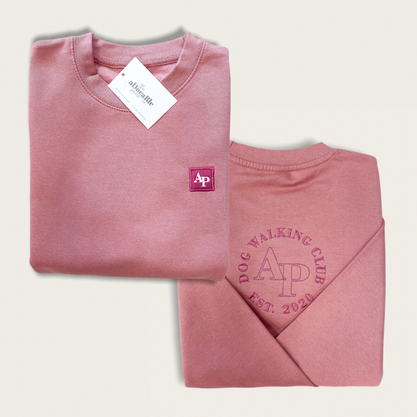 Embroidered Lightweight Sweatshirt - Classic Collection - Dusty Rose