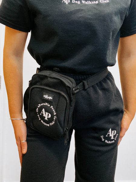 Embroidered Joggers - AP Dog Walking Club - Black