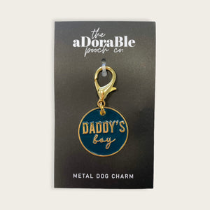 Dog Charm - Daddy's Boy - Teal