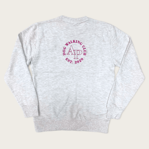 Embroidered Lightweight Sweatshirt - Classic Collection - Dusty Rose / Grey