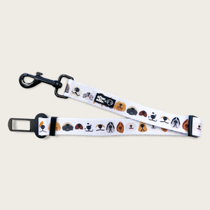 Seat Belt Restraint - The aDoraBle Pooch Co x Boop My Nose - Boop! - White