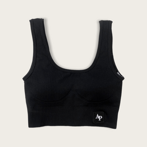 Ribbed Sports Bra - Classic Collection - Black – The aDoraBle