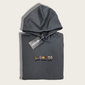 Embroidered Organic Hoodie - The aDoraBle Pooch Co x Boop My Nose - Boop! - Dark Grey