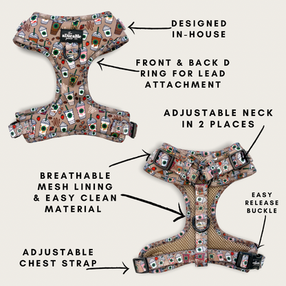 Adjustable Harness - Starbarks Frappé Hour