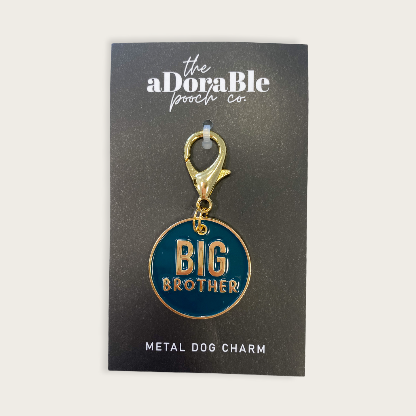 Dog Charm - Big Brother - Teal