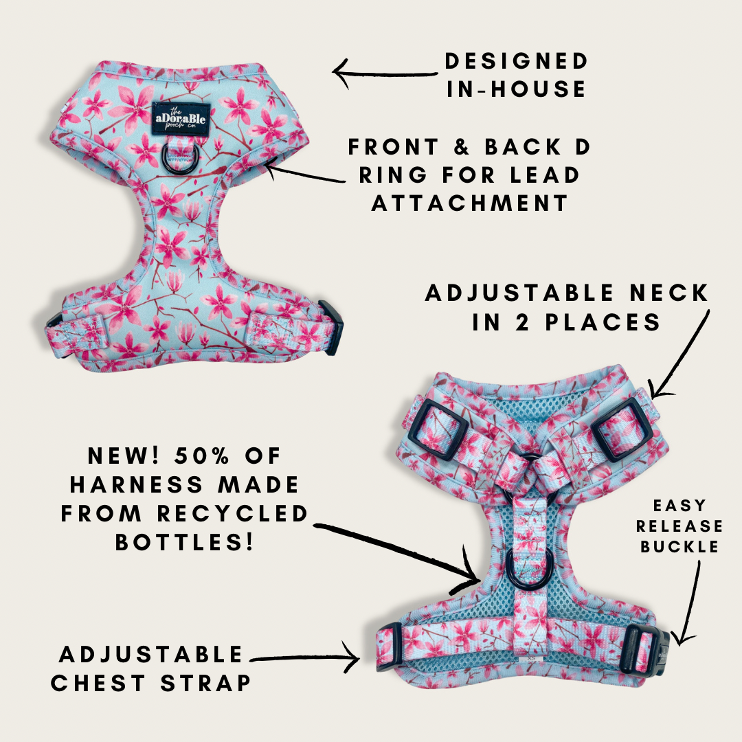 Adjustable Harness - Cherry Blossom